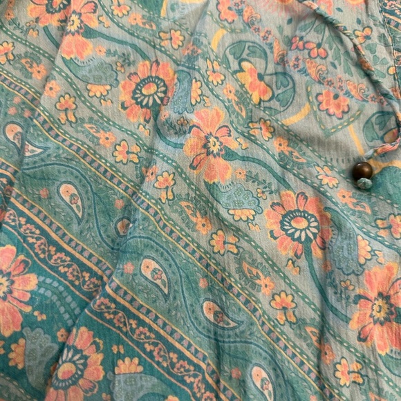 SPELL & THE GYPSY 
Farrah Blouse in Aqua (P) - Picture 3 of 6